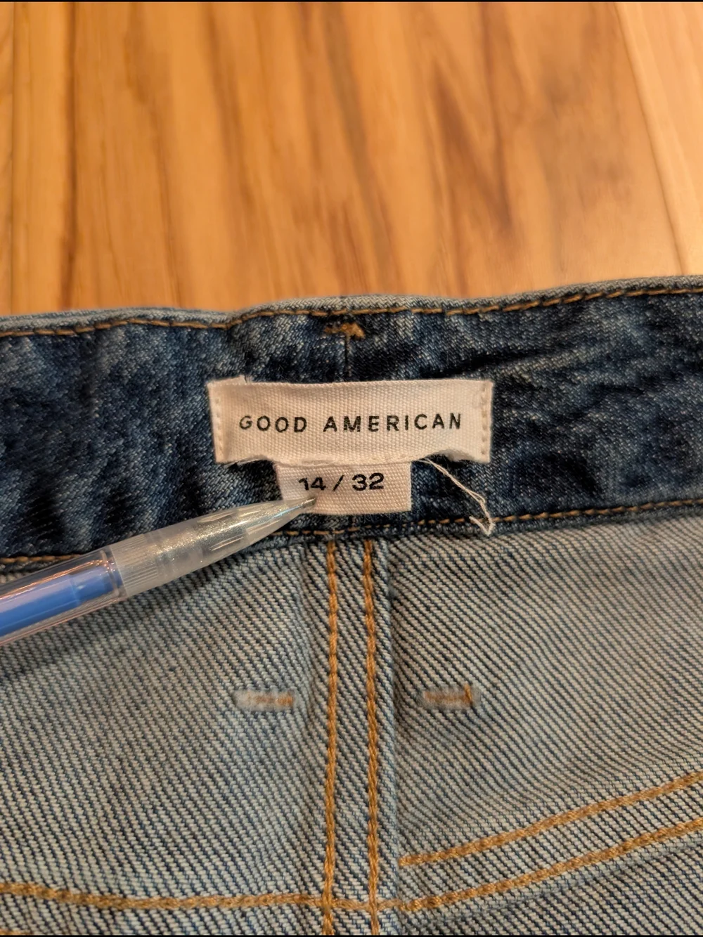 GOOD AMERICAN High Rise Straight Leg Jeans Women's Size 14 / 32